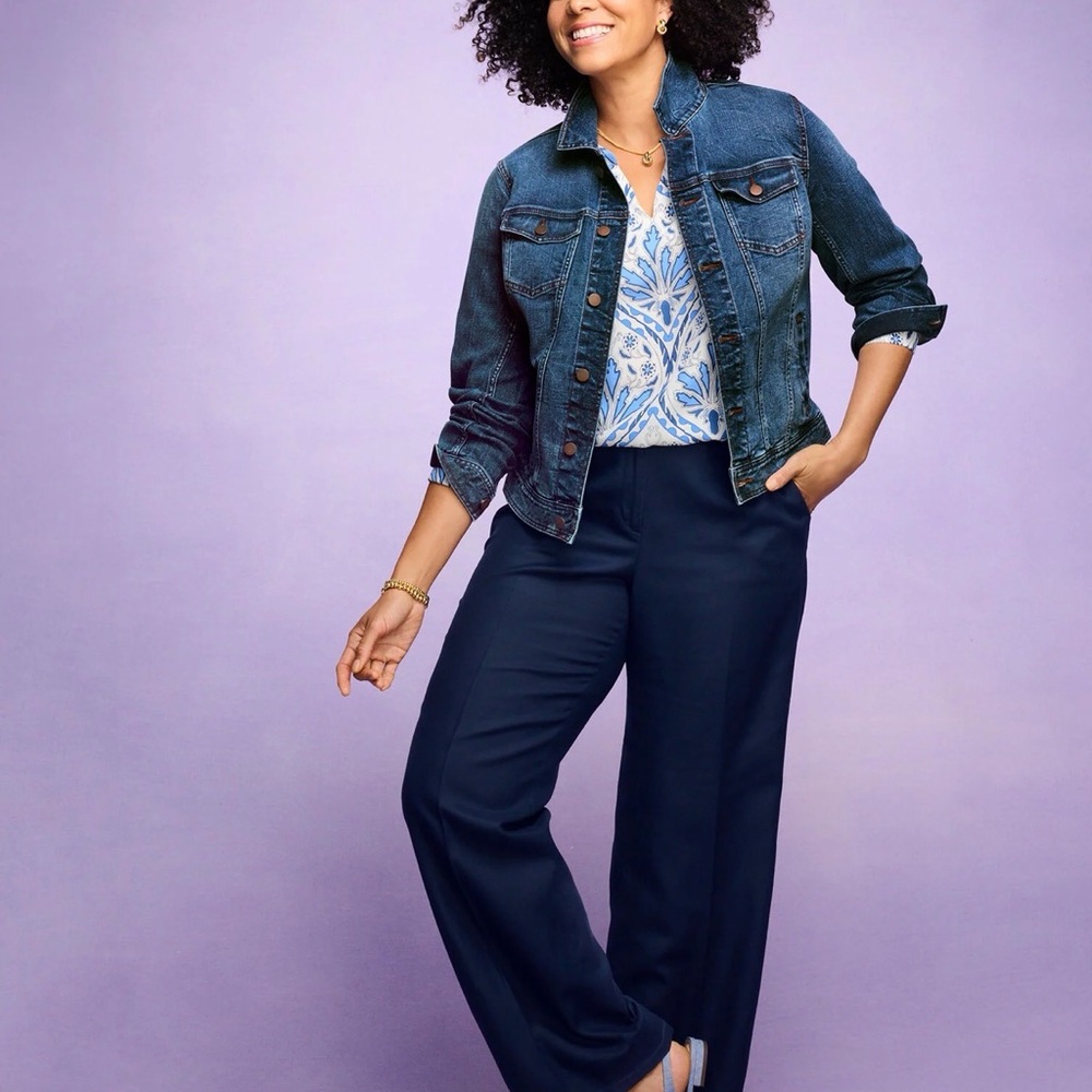 Talbots Dark Blue Wide-Leg Pants